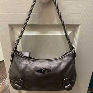 Elliot Lucca Gun Metal Leather Braided Strap